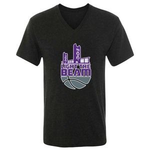 MENS V NECK Sacramento Kings Light The Beam Shirt T-Shirt